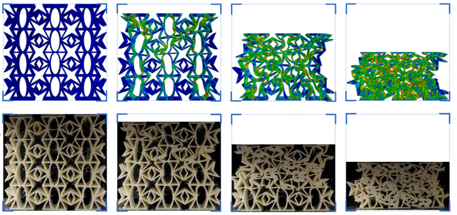 Enhanced energy absorption in re-entrant honeycombs